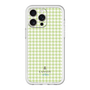 スリムプロテクションプレミアムケース［ Houndstooth Pattern Green with LANVIN en Bleu logo- ランバン 千鳥格子柄 グリーン ］