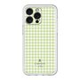スリムプロテクションプレミアムケース［ Houndstooth Pattern Green with LANVIN en Bleu logo- ランバン 千鳥格子柄 グリーン ］