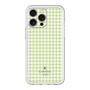 スリムプロテクションプレミアムケース［ Houndstooth Pattern Green with LANVIN en Bleu logo- ランバン 千鳥格子柄 グリーン ］