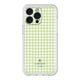 スリムプロテクションプレミアムケース［ Houndstooth Pattern Green with LANVIN en Bleu logo- ランバン 千鳥格子柄 グリーン ］