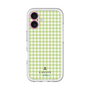 スリムプロテクションプレミアムケース［ Houndstooth Pattern Green with LANVIN en Bleu logo- ランバン 千鳥格子柄 グリーン ］