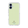 スリムプロテクションプレミアムケース［ Houndstooth Pattern Green with LANVIN en Bleu logo- ランバン 千鳥格子柄 グリーン ］