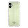 スリムプロテクションプレミアムケース［ Houndstooth Pattern Green with LANVIN en Bleu logo- ランバン 千鳥格子柄 グリーン ］