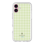 スリムプロテクションプレミアムケース［ Houndstooth Pattern Green with LANVIN en Bleu logo- ランバン 千鳥格子柄 グリーン ］