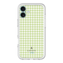 スリムプロテクションプレミアムケース［ Houndstooth Pattern Green with LANVIN en Bleu logo- ランバン 千鳥格子柄 グリーン ］