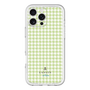 スリムプロテクションプレミアムケース［ Houndstooth Pattern Green with LANVIN en Bleu logo- ランバン 千鳥格子柄 グリーン ］