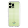 スリムプロテクションプレミアムケース［ Houndstooth Pattern Green with LANVIN en Bleu logo- ランバン 千鳥格子柄 グリーン ］