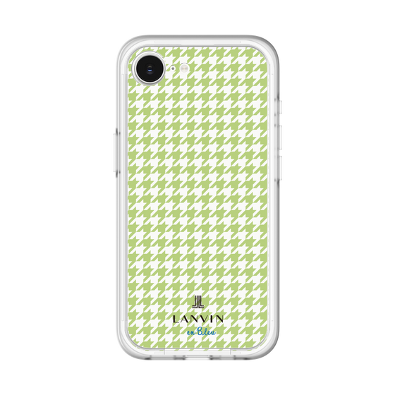スリムプロテクションプレミアムケース［ Houndstooth Pattern Green with LANVIN en Bleu logo- ランバン 千鳥格子柄 グリーン ］