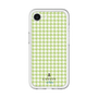スリムプロテクションプレミアムケース［ Houndstooth Pattern Green with LANVIN en Bleu logo- ランバン 千鳥格子柄 グリーン ］