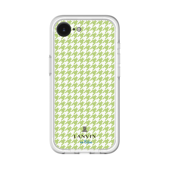 スリムプロテクションプレミアムケース［ Houndstooth Pattern Green with LANVIN en Bleu logo- ランバン 千鳥格子柄 グリーン ］