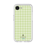 スリムプロテクションプレミアムケース［ Houndstooth Pattern Green with LANVIN en Bleu logo- ランバン 千鳥格子柄 グリーン ］