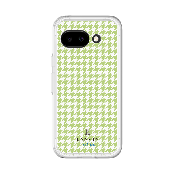 スリムプロテクションプレミアムケース［ Houndstooth Pattern Green with LANVIN en Bleu logo- ランバン 千鳥格子柄 グリーン ］