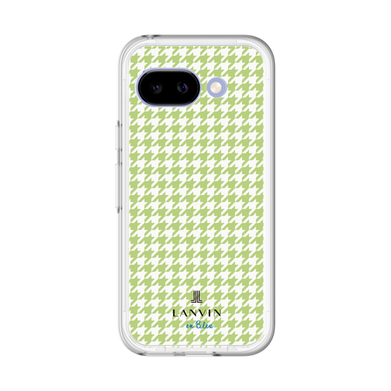 スリムプロテクションプレミアムケース［ Houndstooth Pattern Green with LANVIN en Bleu logo- ランバン 千鳥格子柄 グリーン ］