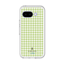 スリムプロテクションプレミアムケース［ Houndstooth Pattern Green with LANVIN en Bleu logo- ランバン 千鳥格子柄 グリーン ］