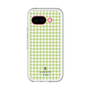 スリムプロテクションプレミアムケース［ Houndstooth Pattern Green with LANVIN en Bleu logo- ランバン 千鳥格子柄 グリーン ］