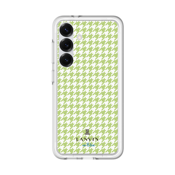 スリムプロテクションプレミアムケース［ Houndstooth Pattern Green with LANVIN en Bleu logo- ランバン 千鳥格子柄 グリーン ］