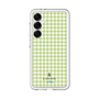 スリムプロテクションプレミアムケース［ Houndstooth Pattern Green with LANVIN en Bleu logo- ランバン 千鳥格子柄 グリーン ］