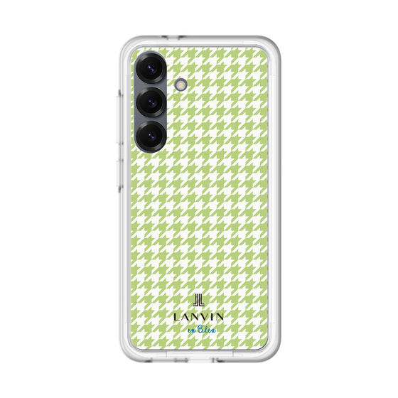 スリムプロテクションプレミアムケース［ Houndstooth Pattern Green with LANVIN en Bleu logo- ランバン 千鳥格子柄 グリーン ］
