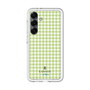 スリムプロテクションプレミアムケース［ Houndstooth Pattern Green with LANVIN en Bleu logo- ランバン 千鳥格子柄 グリーン ］