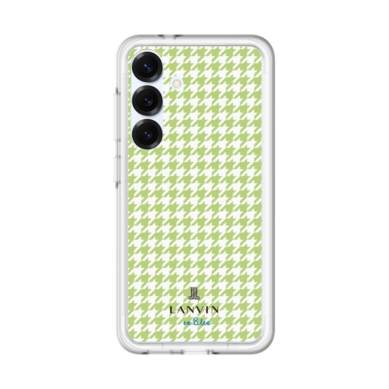 スリムプロテクションプレミアムケース［ Houndstooth Pattern Green with LANVIN en Bleu logo- ランバン 千鳥格子柄 グリーン ］