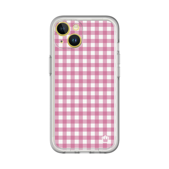 スリムプロテクションプレミアムケース［ Checkered Pink - ギンガムチェック ピンク ］