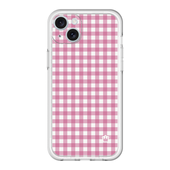 スリムプロテクションプレミアムケース［ Checkered Pink - ギンガムチェック ピンク ］