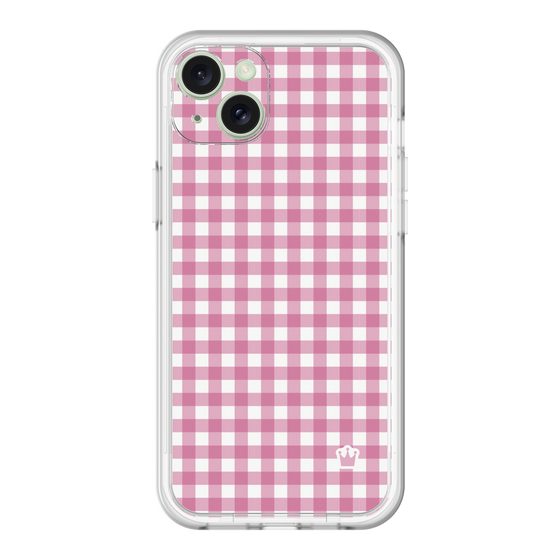 スリムプロテクションプレミアムケース［ Checkered Pink - ギンガムチェック ピンク ］