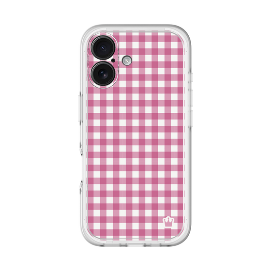 スリムプロテクションプレミアムケース［ Checkered Pink - ギンガムチェック ピンク ］