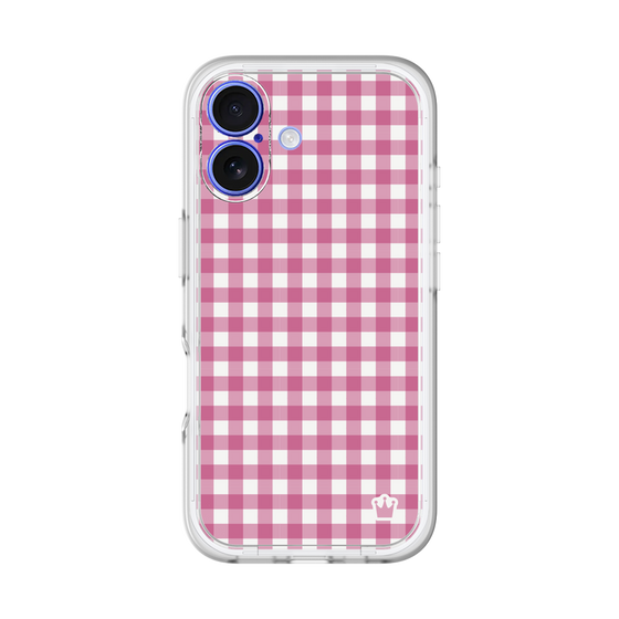 スリムプロテクションプレミアムケース［ Checkered Pink - ギンガムチェック ピンク ］