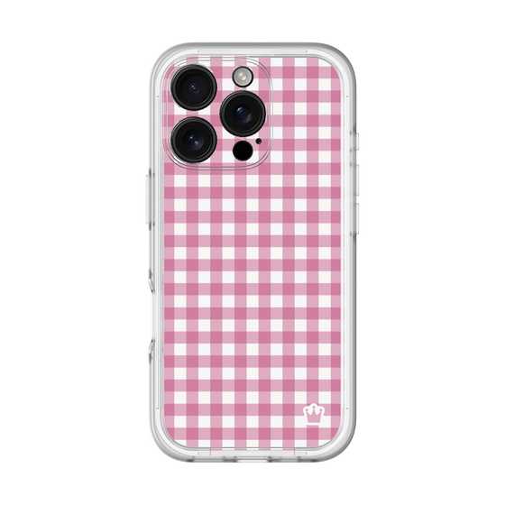 スリムプロテクションプレミアムケース［ Checkered Pink - ギンガムチェック ピンク ］