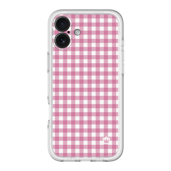 スリムプロテクションプレミアムケース［ Checkered Pink - ギンガムチェック ピンク ］