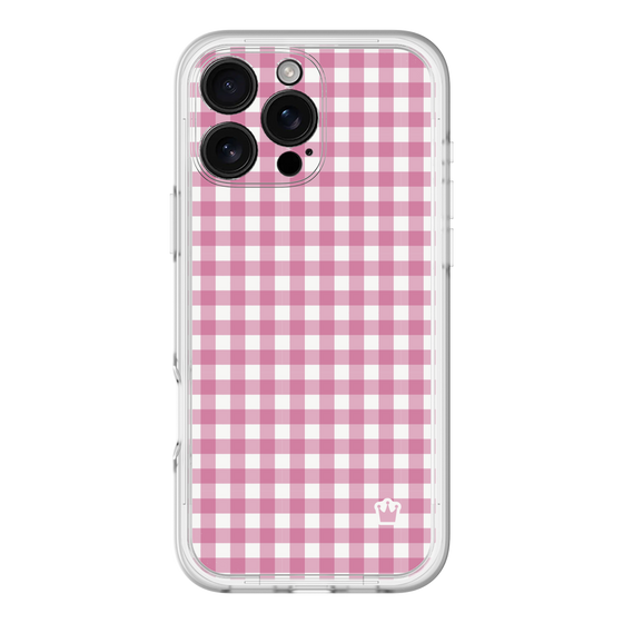 スリムプロテクションプレミアムケース［ Checkered Pink - ギンガムチェック ピンク ］