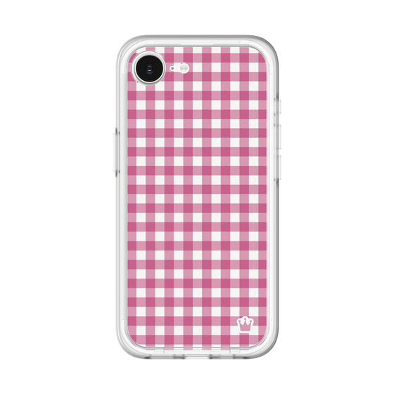 スリムプロテクションプレミアムケース［ Checkered Pink - ギンガムチェック ピンク ］