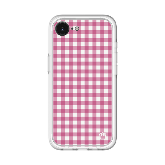 スリムプロテクションプレミアムケース［ Checkered Pink - ギンガムチェック ピンク ］
