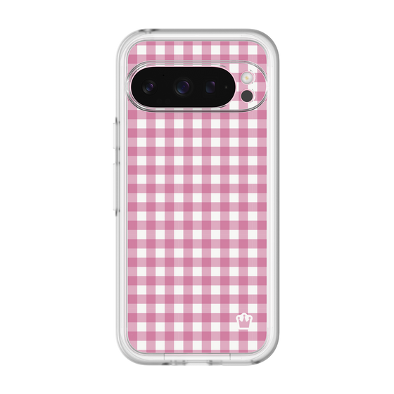 スリムプロテクションプレミアムケース［ Checkered Pink - ギンガムチェック ピンク ］