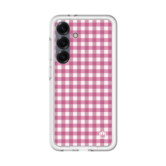 スリムプロテクションプレミアムケース［ Checkered Pink - ギンガムチェック ピンク ］