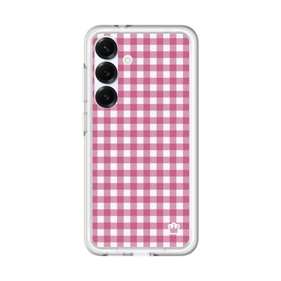 スリムプロテクションプレミアムケース［ Checkered Pink - ギンガムチェック ピンク ］