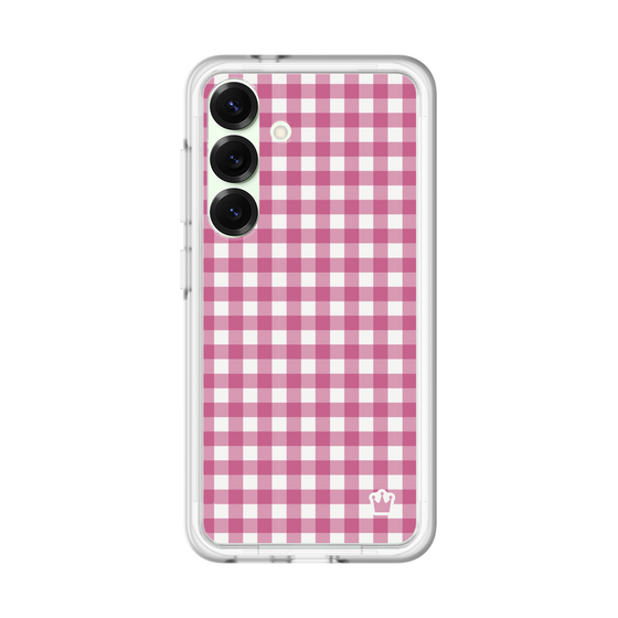 スリムプロテクションプレミアムケース［ Checkered Pink - ギンガムチェック ピンク ］