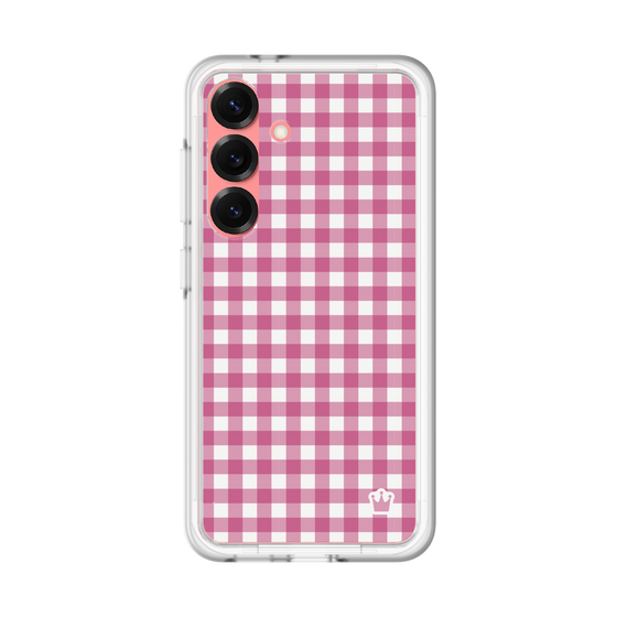 スリムプロテクションプレミアムケース［ Checkered Pink - ギンガムチェック ピンク ］