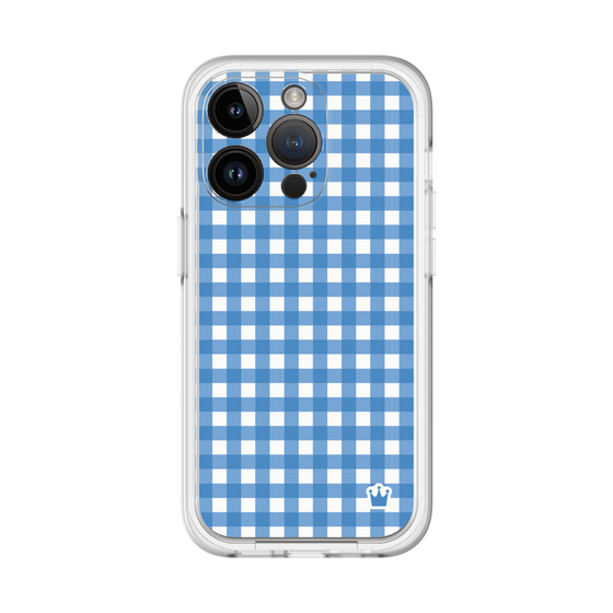 スリムプロテクションプレミアムケース［ Checkered Blue - ギンガムチェック ブルー ］