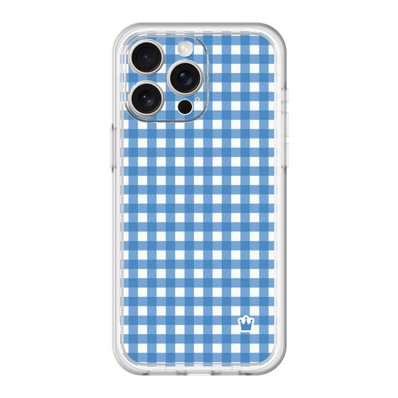 スリムプロテクションプレミアムケース［ Checkered Blue - ギンガムチェック ブルー ］