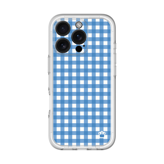 スリムプロテクションプレミアムケース［ Checkered Blue - ギンガムチェック ブルー ］