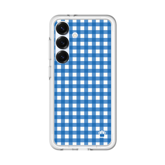 スリムプロテクションプレミアムケース［ Checkered Blue - ギンガムチェック ブルー ］