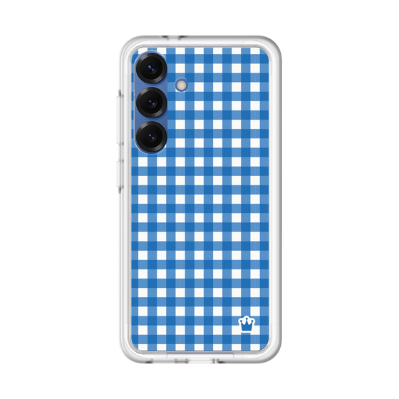 スリムプロテクションプレミアムケース［ Checkered Blue - ギンガムチェック ブルー ］