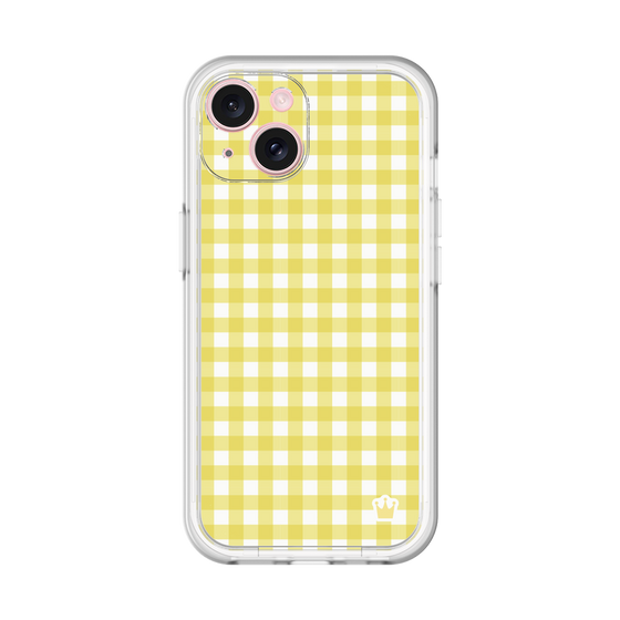 スリムプロテクションプレミアムケース［ Checkered Yellow - ギンガムチェック イエロー ］