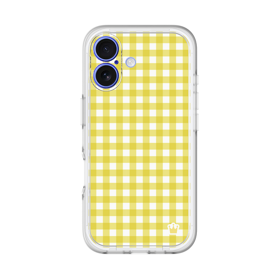 スリムプロテクションプレミアムケース［ Checkered Yellow - ギンガムチェック イエロー ］