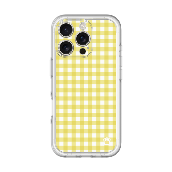 スリムプロテクションプレミアムケース［ Checkered Yellow - ギンガムチェック イエロー ］