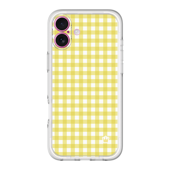 スリムプロテクションプレミアムケース［ Checkered Yellow - ギンガムチェック イエロー ］