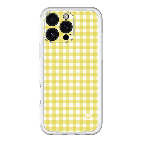 スリムプロテクションプレミアムケース［ Checkered Yellow - ギンガムチェック イエロー ］