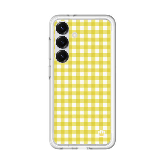 スリムプロテクションプレミアムケース［ Checkered Yellow - ギンガムチェック イエロー ］